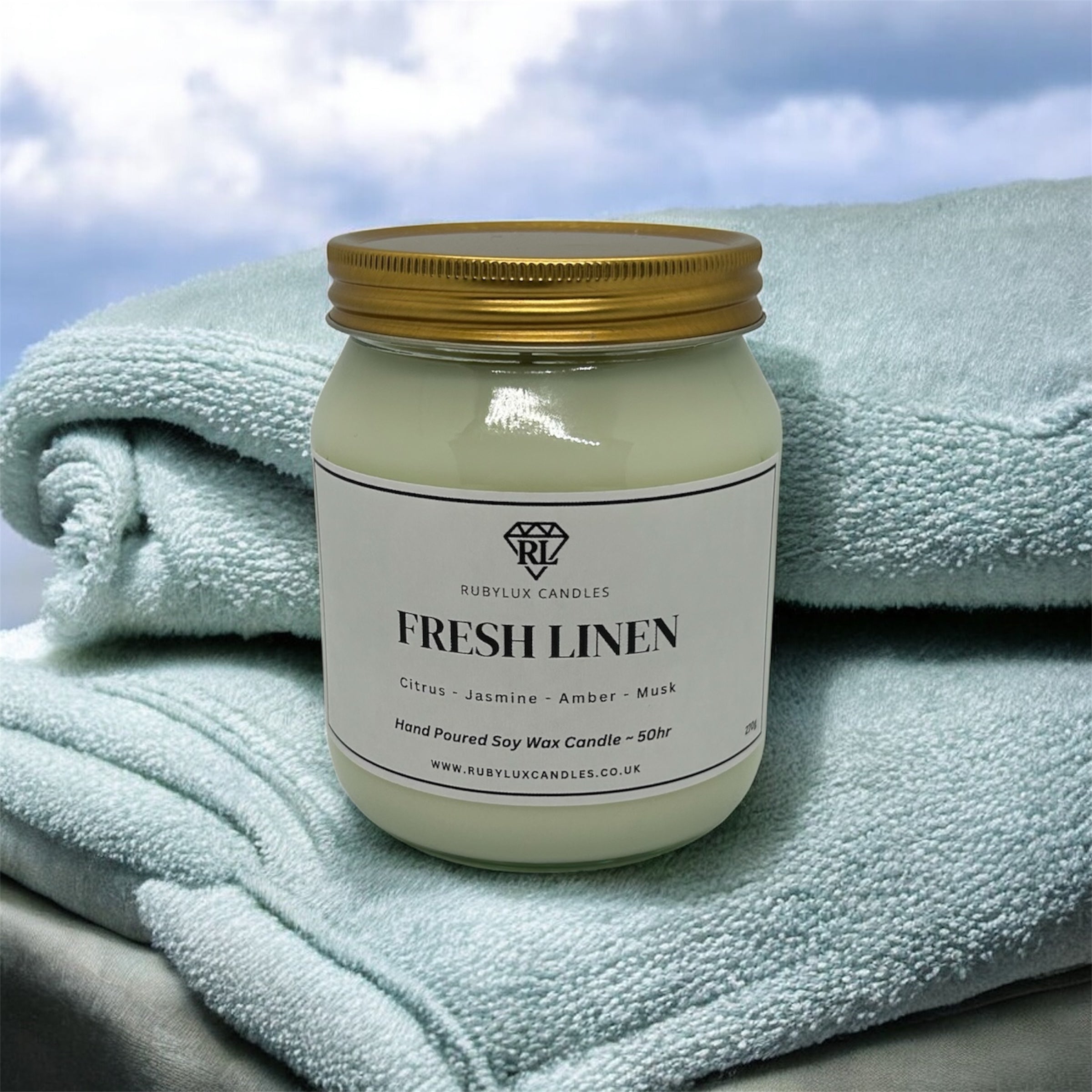 Fresh Linen Candle Jar 270g